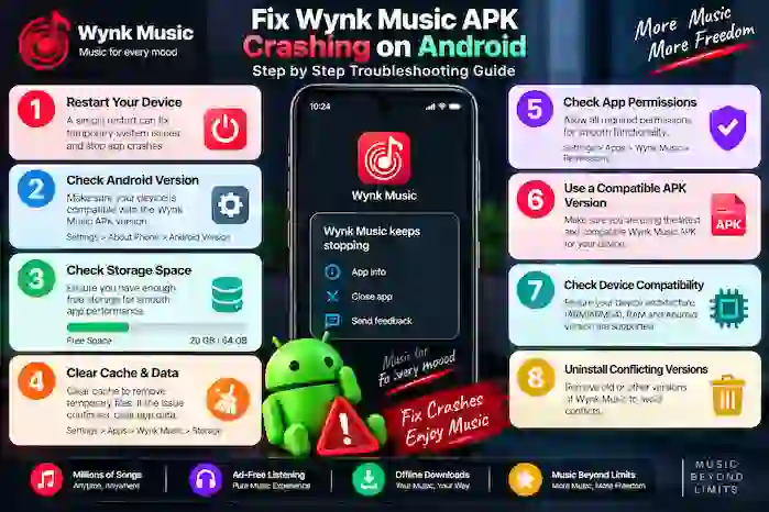 wynk-music-apk-crash-troubleshooting-steps