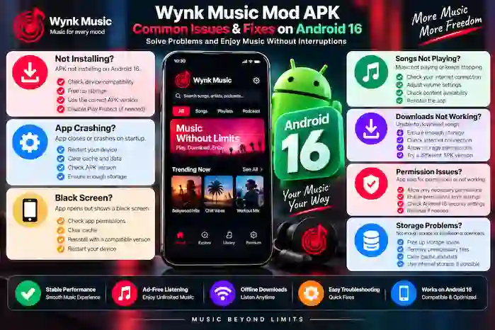 wynk-music-mod-apk-android-16-common-issues-fixes